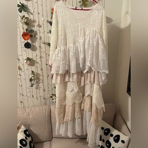 •Ivory Lace Dress•